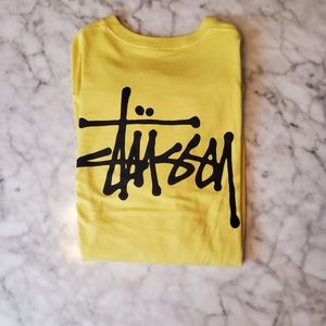 Stussy Yellow Logo Longsleeve Tshirt Men's L US